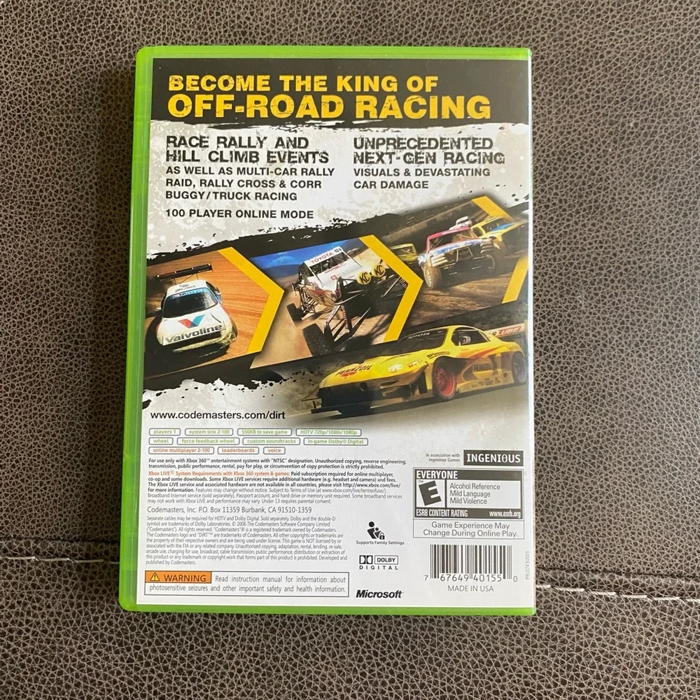 DiRT (Microsoft Xbox 360, 2007)